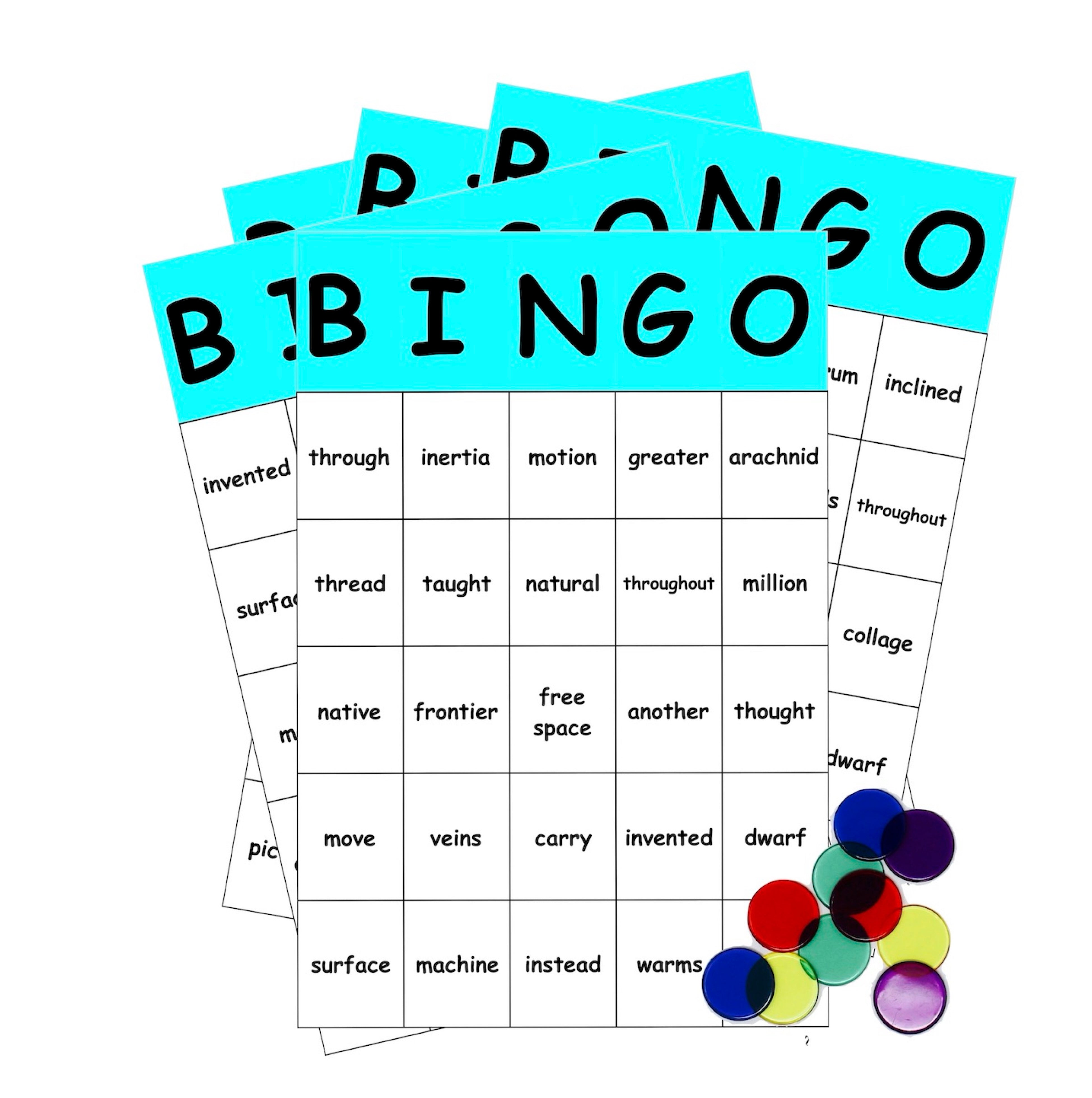 Reading Complete Sight Words Bingo Game: Advanced Level